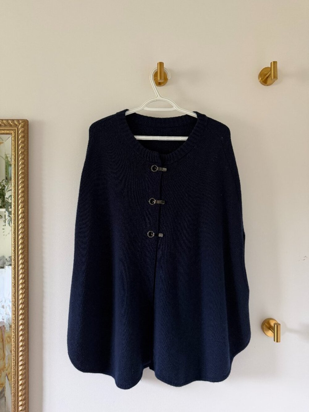 Navy cape sweater
